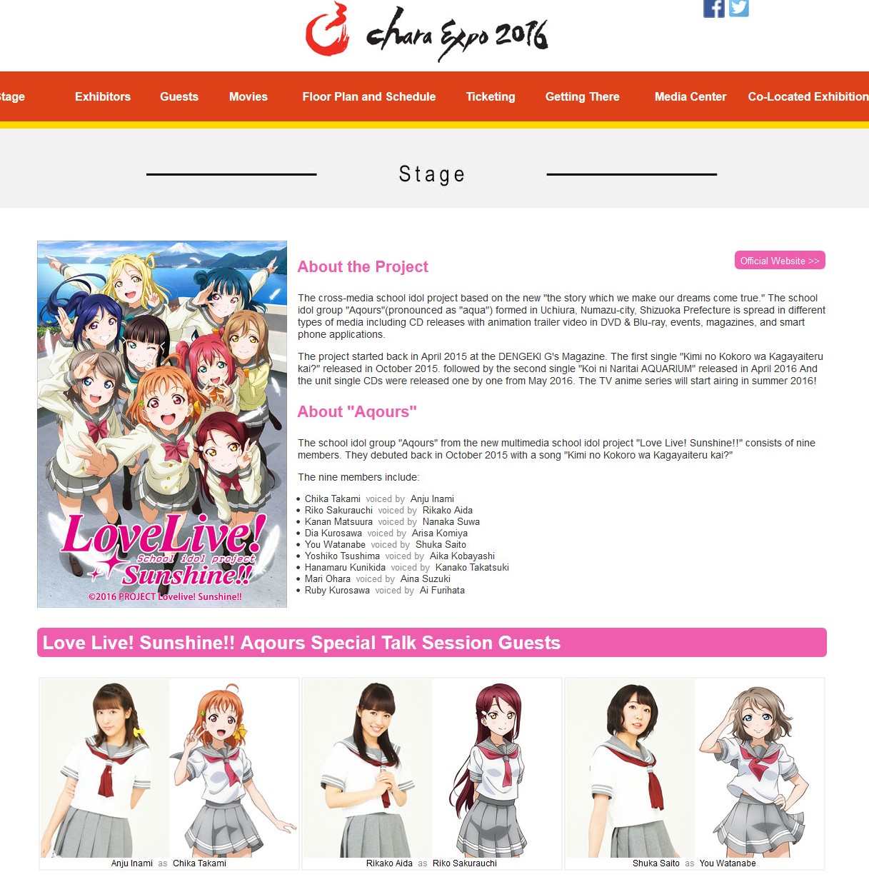 C3 CharaExpo 2016 - Featured Contents - Love Live! School idol project Sunshine!!